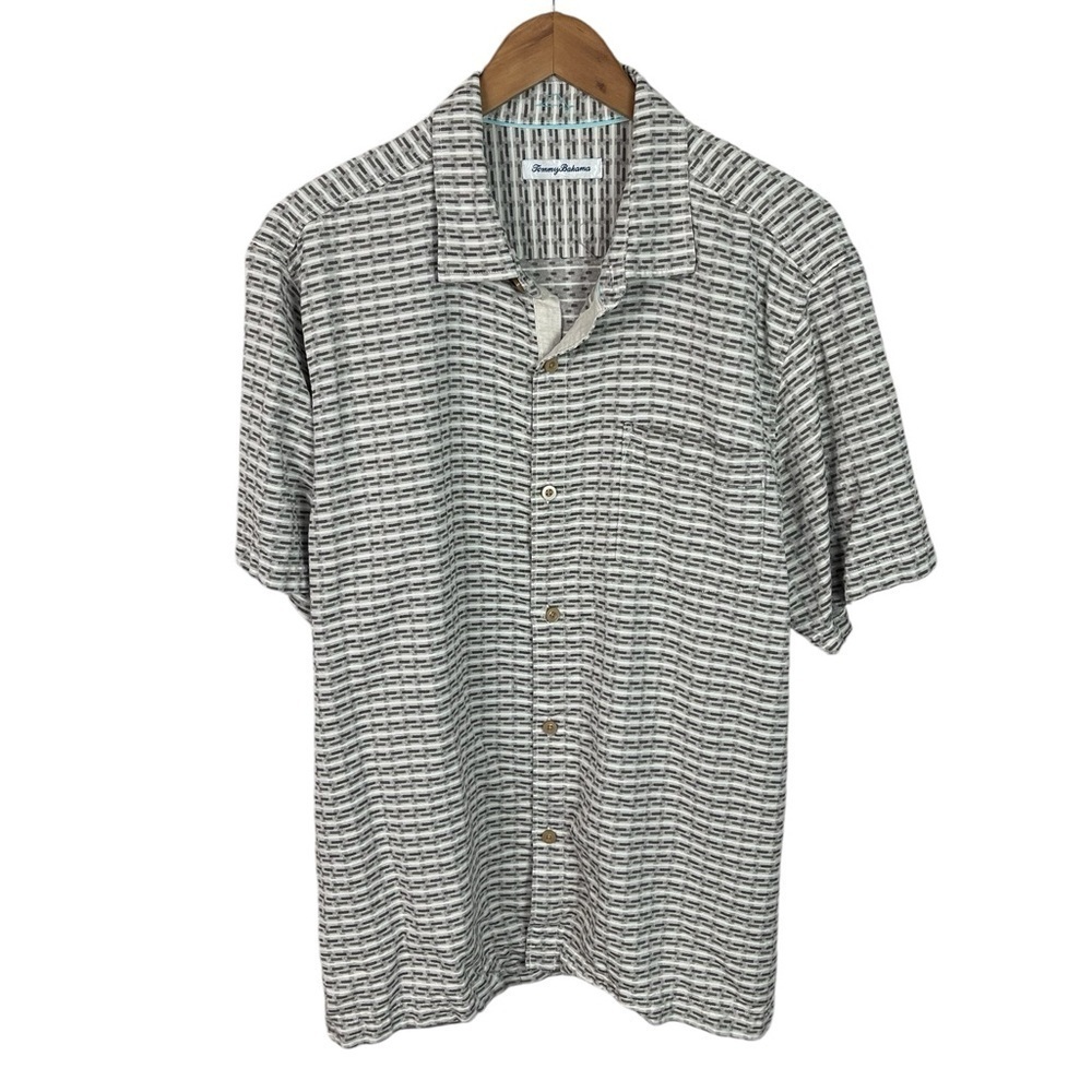 BF1270 Men’s Tommy Bahama 100% SILK Casual Beach Button Down Shirt XL
